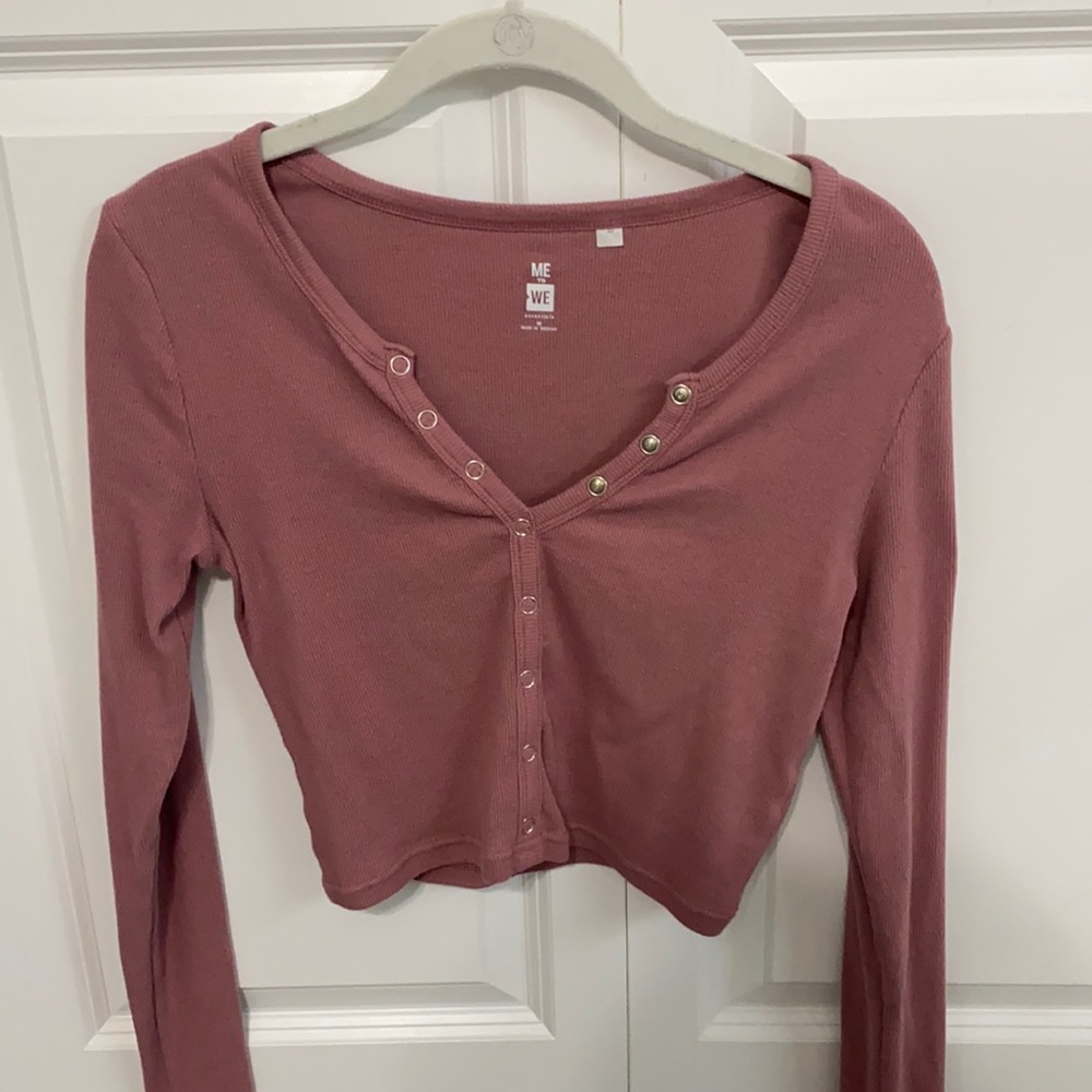 Pink Long Sleeve button up top